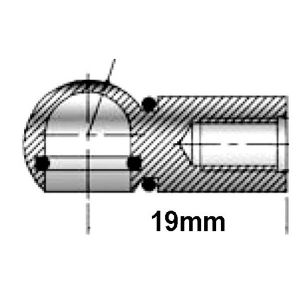 Uflex Stainless Steel Gas Spring Ball Joint End Fitting Kit (Pair) (click for enlarged image)